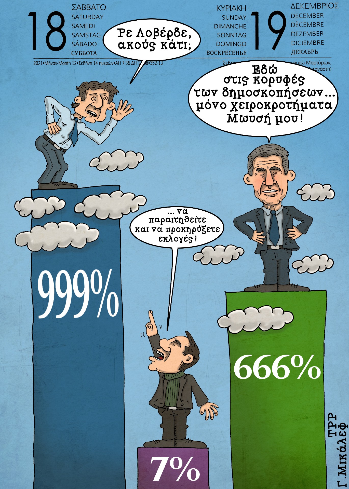 Ημερολόγιο 18ης και 19ης Δεκεμβρίου 2021