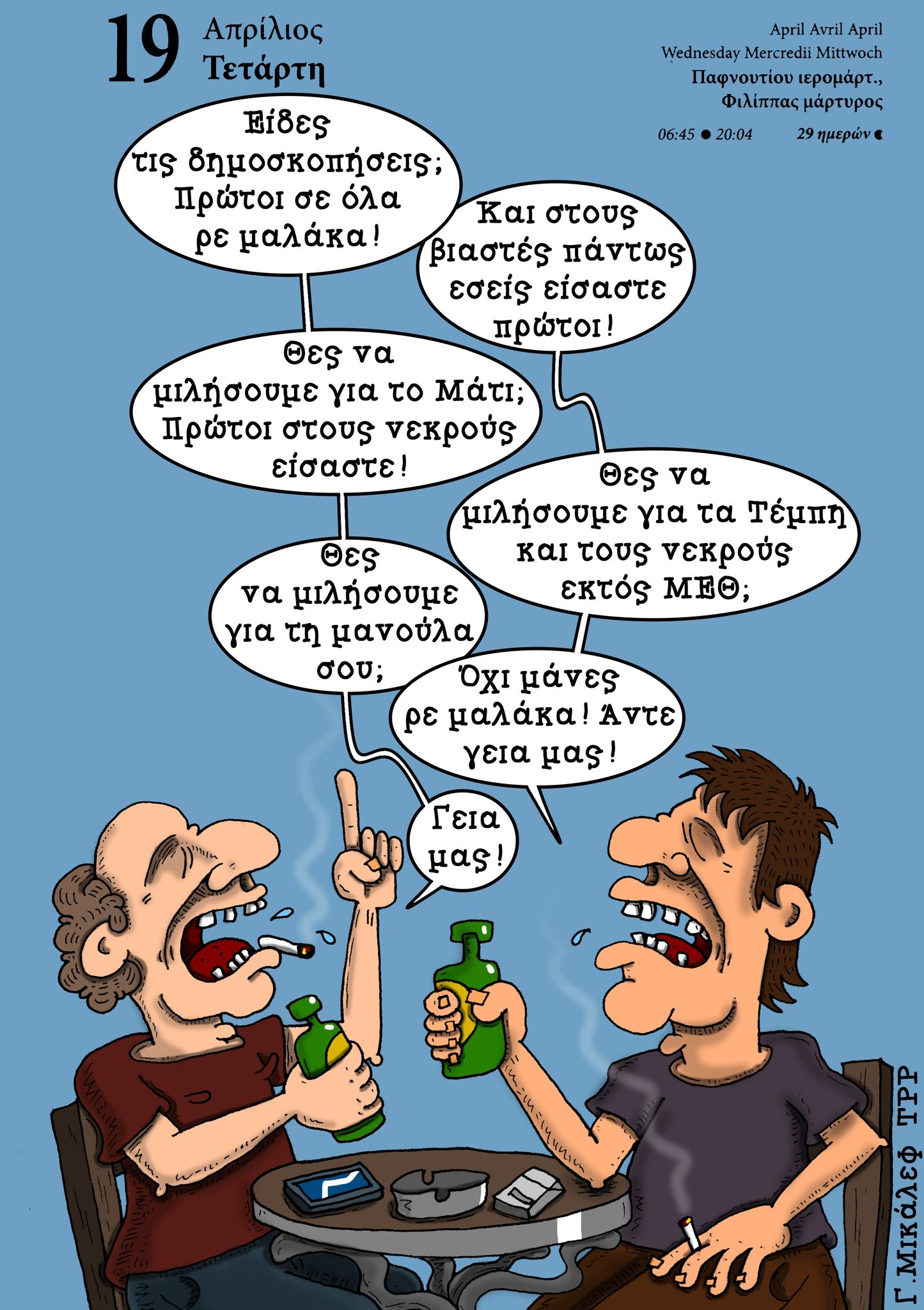 Ημερολόγιο 19ης Απριλίου 2023