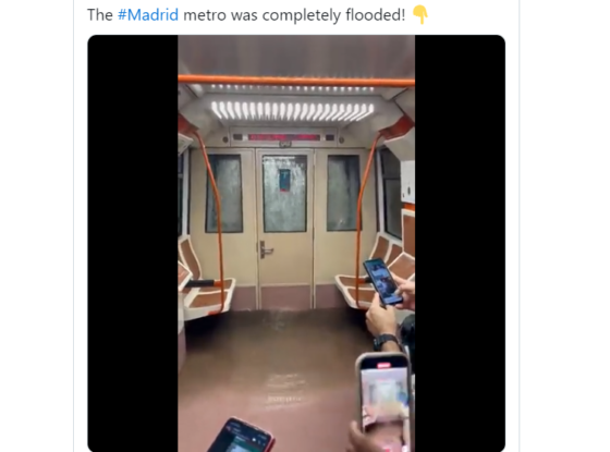 Ισπανία: Σαρώνει η κακοκαιρία – Πλημμύρισε το Μετρό στη Μαδρίτη