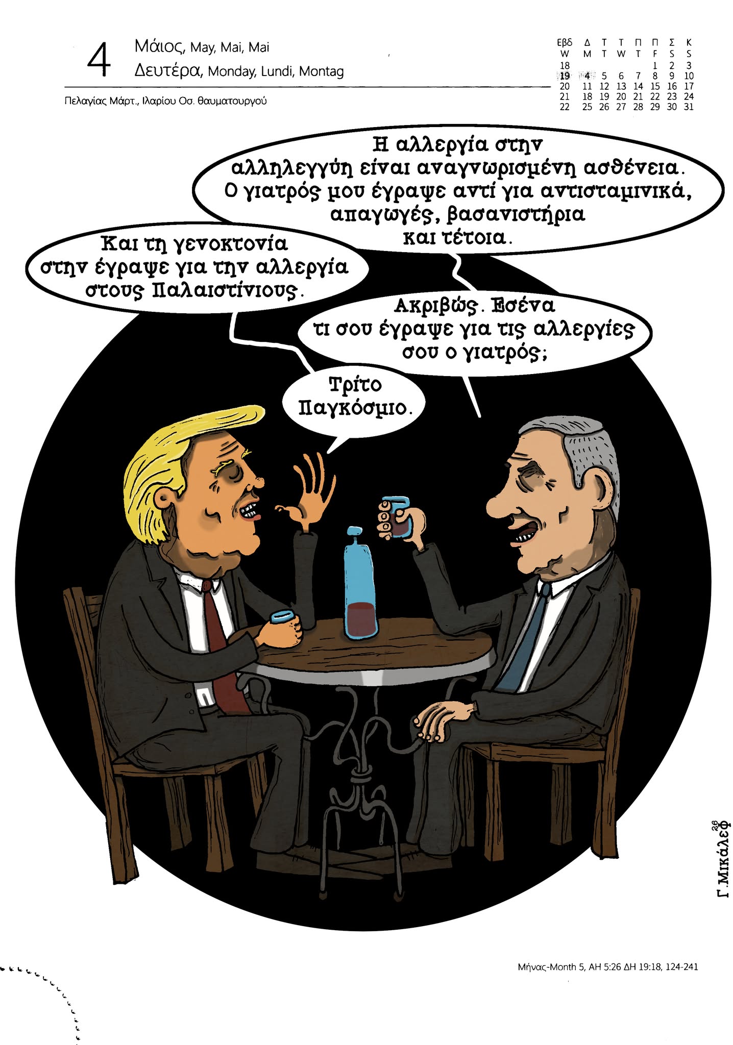 Ημερολόγιο 4 Μάη 2026